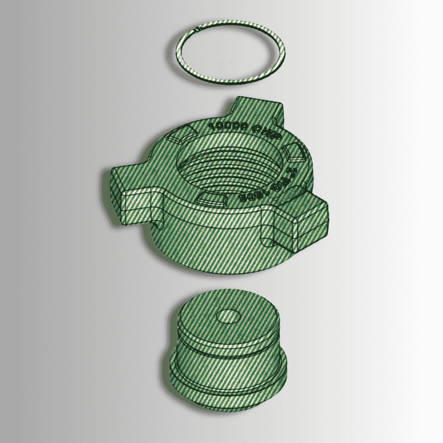 2″ FIG 1502 Male End, Blanking Cap, 10000 PSI | Sour Service | 1/2” NPT Tap
