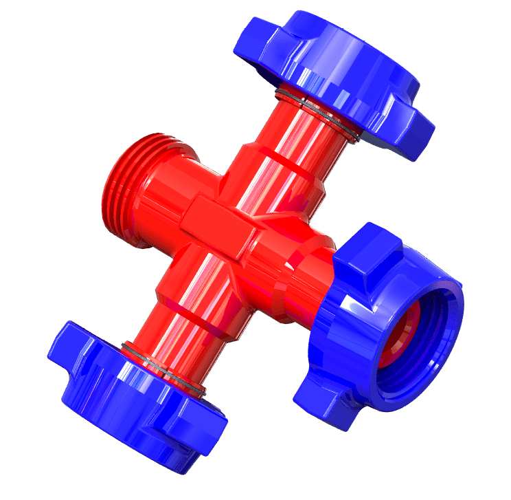 Cross 2" 1502 M(Wing) X M(Wing) X M(Wing) X F(Thread)