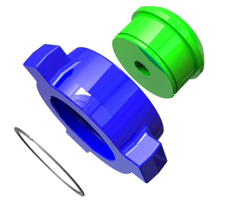 3" FIG 1502 MALE BLIND (WING) WITH NUT 9/16 AUTOCLAVE SOUR SERVICE