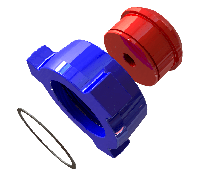 4" FIG 1502 MALE BLIND (WING) NUT WITH 9/16 AUTOCLAVE