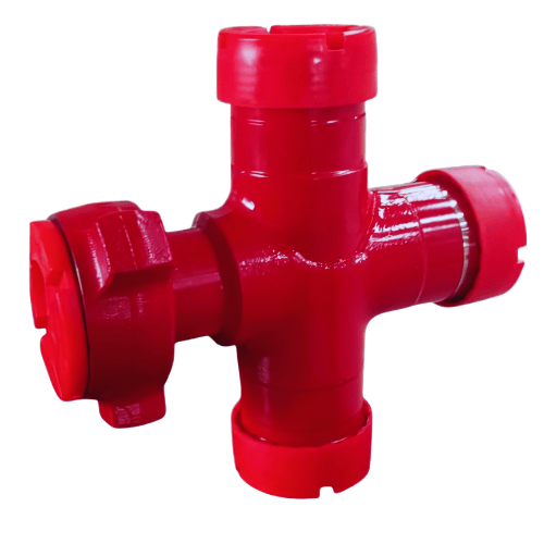 Cross, 3", 1502 F(thread) x F(thread) x F(thread) x M(wing) Standard, 15000 PSI