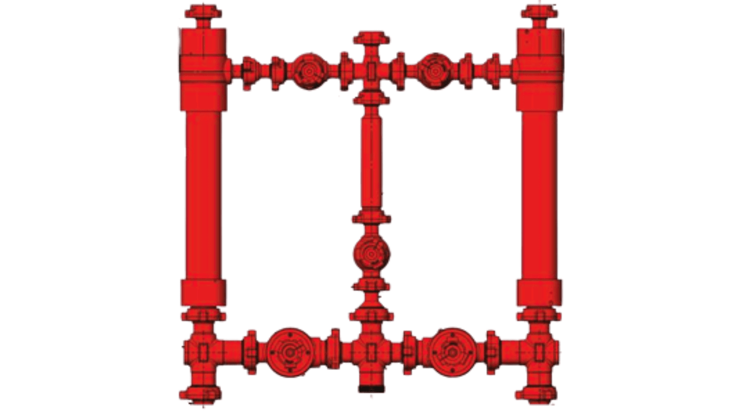 3"*2", 5 VALVE TRASH CATCHER MANIFOLD
